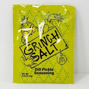 McDonald's Grinch Salt Dill Pickle French Fry Seasoning Packet Elf on Shelf Gift